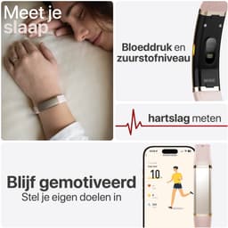 Activity Tracker - Waterdicht IP68 - Meet Hartslag, SpO₂ en Slaap - Stappenteller - Geanodiseerd Aluminium - BREND-App - Roze - BREND BR-2249 — thumbnail 3