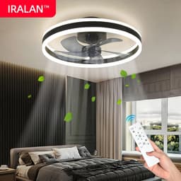 D&A Ventilator - Plafondventilator - Slaapkamer Lamp - Plafondventilator Met Verlichting - Slaapkamer Decoratie - Led Lamp - Wit — thumbnail 4