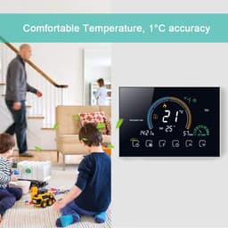 Programmeerbare WiFi Thermostaat voor CV-ketel met 4.8 Inch LCD Scherm - Spraakbesturing Alexa & Google Home — thumbnail 3
