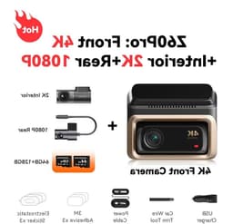 3-kanaals Dashcam – Auto Camera – Videorecorder – Beeldrecorder – 4K Recorder – Sony STARVIS Sensor – 5GHz WiFi & ADAS Veiligheidswaarschuwingen — thumbnail 1
