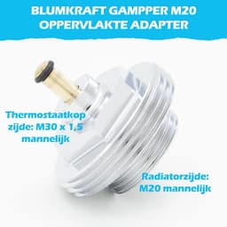 Radiatoradapter M20 Oppervlak naar M30 x 1,5 voor Slimme Thermostaatkop — thumbnail 3