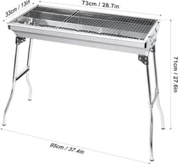 VLSelect® Houtskool BBQ - Smoker BBQ - Grill - Opvouwbaar — thumbnail 4