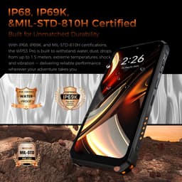 Robuuste Smartphone OUKITEL WP53 Pro - 24GB RAM - 128GB ROM - 11000 mAh 18W - 6,52 inch HD+ scherm - IP68/IP69K Outdoor onbreekbare Telefoon - Dual SIM 4G - Android 15 - 50MP Camera - Luidspreker 128 dB - Zwart — thumbnail 5