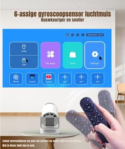 DnA® Mini Beamer - Mini Beamer 4k - Mini Beamer Smartphone - Wit - 10cm x 10cm x 18cm — thumbnail 4