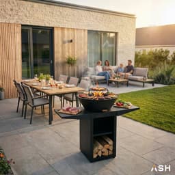 ASH - Phoenix - XXL - Plancha barbecue met grillring - Buitenkoken - Plancha BBQ - Plancha Bakken - Zwart - Grillring - Extra groot — thumbnail 3
