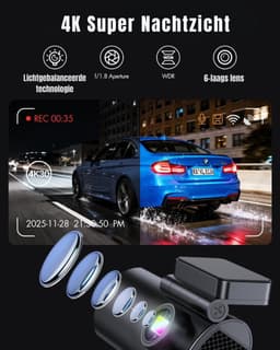 Nexvo® Dashcam Voor en Achter - Dashcam - Dashcam Voor Auto - Zwart -‎ 5cm x 10cm x 4cm — thumbnail 3