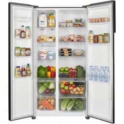 Heinner HSBS-HM442NFINVXD Amerikaanse Side-by-Side Koelkast – 442 L – Full No Frost – LED Touch Display – Smart Eco Functie – RVS – 5 Jaar Garantie — thumbnail 5