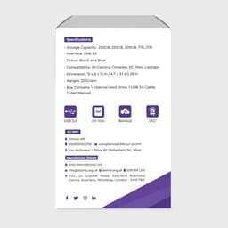 1TB draagbare externe harde schijf USB Type-C 2,5 inch — thumbnail 2