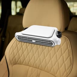 Nek Ventilator - Auto Hoofdsteun Ventilator - Autoventilator Achterbank - USB Type-C - 3 Snelheden - Bladloos - Met Klittenband Bevestiging - 18 x 9 x 3,7 cm - Wit — thumbnail 4