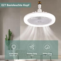Plafondventilator met Verlichting en Afstandsbediening - Stijlvolle Ventilatorlamp — thumbnail 1
