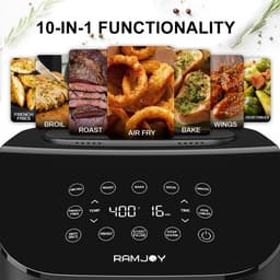 Grote Airfryer 6.8L met 10-in-1 Functies: Frituren, Braden, Bakken & Meer — thumbnail 5