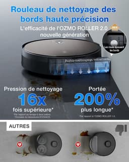 ECOVACS DEEBOT X11 PRO OMNI Robotstofzuiger – 19.500 Pa – PowerBoost snelladen–OZMO roller dweil –ZeroTangle 3.0 anti-haarwikkel –AI vlekdetectie 2.0 – OMNI 2.0 station Zelfreinigend – TruePass 4WD klim– voor harde vloeren en tapijt-Zwart — thumbnail 4