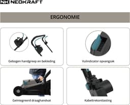 NeoKraft - Elektrische Grasmaaier - 1300W - 33 cm Maaibreedte - Incl 30L Opvangbak - 6 Maaihoogtes — thumbnail 5