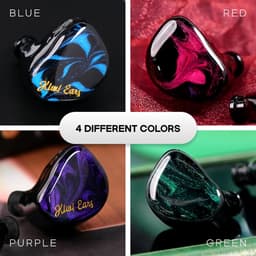 Kiwi Ears Cadenza - In-Ear Monitors - IEM - Dynamische Driver - Audiofiele Oordoppen - Verwisselbare Kabel - Universele Pasvorm - Rood — thumbnail 2