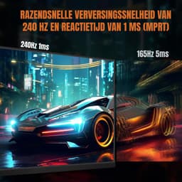 REN® Gaming Monitor 240hz - Gaming Monitor - Zwart - ‎‎16 x 56 x 41 cm; 3.95 kg — thumbnail 4