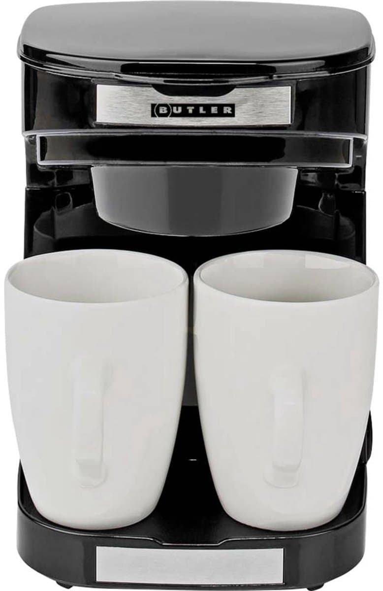 Butler 16100129 - Compact koffiezetapparaat - 2 porseleinen kopjes - 0,25 l - 450 W - Automatische uitschakeling - Zwart — afbeelding 1