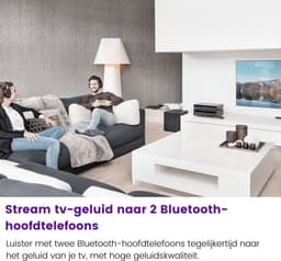 Marmitek BoomBoom 55 HD Bluetooth Transmitter - Bluetooth zender - aptX HD - TV naar 2 koptelefoons — thumbnail 4