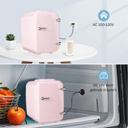 NBAP® Mini Koelkast - Minibar - Skincare Fridge- Roze — thumbnail 4