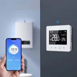 Thermostaat | Zigbee Touchscreen Opbouw voor Aan/Uit CV | Tuya Smart Life app | Open raam detectie | Zwart — thumbnail 3