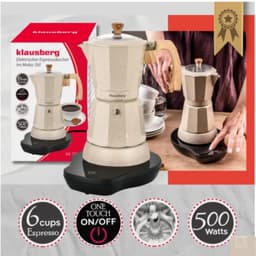 Klausberg Espresso Koffiemaker 300 ml – 500 W – KB-7999 Beige — thumbnail 2