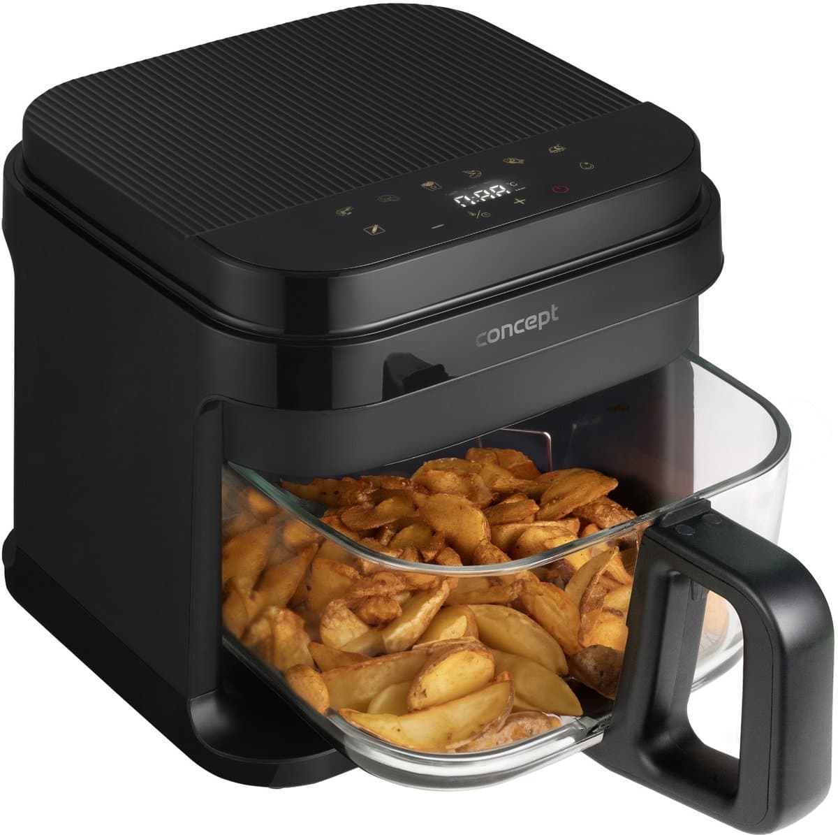 Concept Glass&Fast - Vetvrije friteuse, inhoud 5,5 l, 7 programma's, LED-touchscreen, gezonde frituurmodus, glazen bak, FR5500 — afbeelding 1