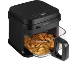 Concept Glass&Fast - Vetvrije friteuse, inhoud 5,5 l, 7 programma's, LED-touchscreen, gezonde frituurmodus, glazen bak, FR5500