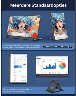 Octav8® Draagbare Monitor - Portable Monitor - Draagbare Scherm - 15.6 Inch - FHD 1080p — thumbnail 3