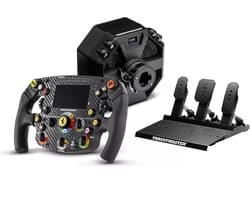 Thrustmaster T598 Direct Drive Sim Racing Bundle (PS5 / PS4 / PC) – T598 Servo Base (5Nm/10Nm Peak) + Ferrari SF1000 Formule Stuurwiel + Raceline Pedals III – Next-Gen Direct Axial Drive Racestuur Set