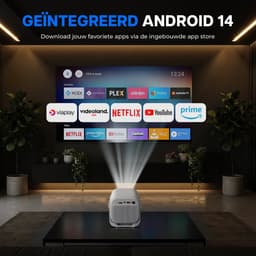 Nexino® Smart Beamer Full HD (15.000 Lumen) - Projector - 8K Support - Android 14.0 - Home Cinema - Wifi & Bluetooth - Geschikt voor IOS en Android - Incl. Opbergtas — thumbnail 3