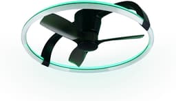 REALITY STOCKHOLM - Ventilator - Zwart mat - incl. 1x LED 37 W - Afstandsbediening - Geintegreerde dimmer - Traploos instelbare lichtkleur - Niet externe dimbaar - RGBW-kleurenwisselaar - Zomer- en wintermodus - Dynamisch licht - 6 snelheidsniveaus — thumbnail 5