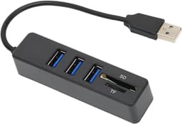 3-poorts draagbare USB-splitter USB 2.0 Hub 480 Mbps — thumbnail 5