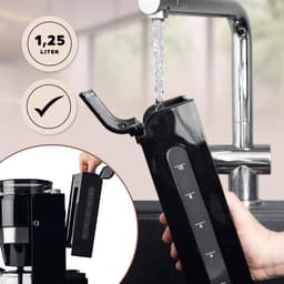 Koffiemachine met Bonen - Volautomatische Koffiemachine - Espressomachine - Koffiezetapparaat Bonen - 900 W - Zwart/Zilver — thumbnail 2