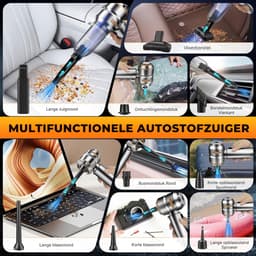 VH Supplies®Auto Stofzuiger - Handstofzuiger - Kruimeldief - 4-in-1 - 20000PA - 6000mAh batterij — thumbnail 5