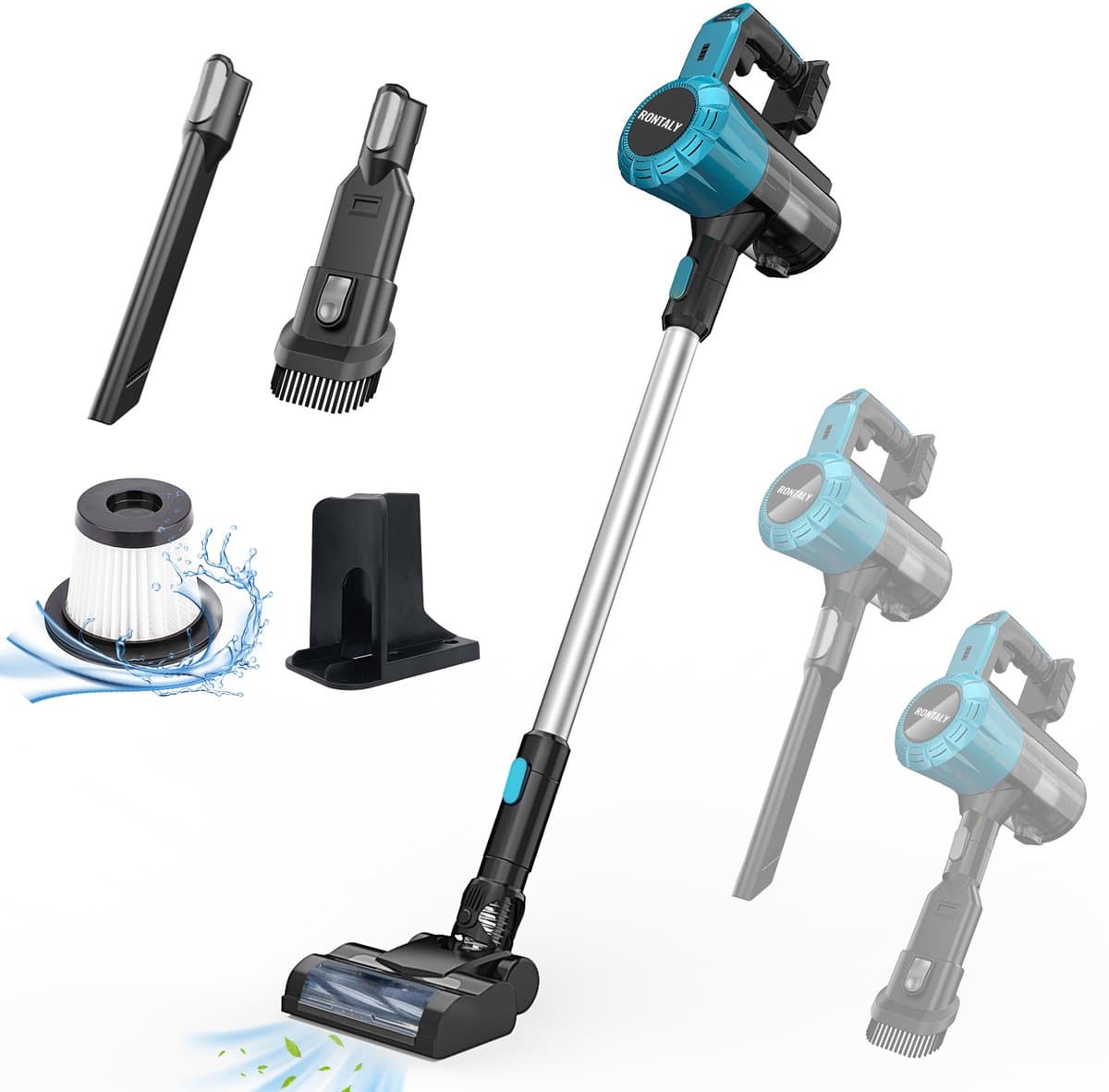 140W snoerloze, krachtige, zakloze staande stofzuiger voor tapijt en vloer, AirSpeed ultralichte stofzuiger, Het product bevat geen batterijen — afbeelding 1