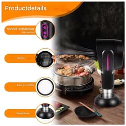 longziming -Draagbare Desktop Afzuigkap - USB Gevoede Ventilator - 2 Snelheidsstanden Voor Aanpasbare Luchtreiniging - 1 Set - Thuis En Onderweg - Paars — thumbnail 4