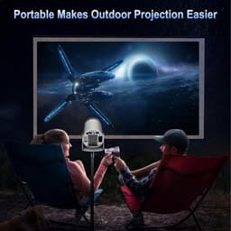 Draagbare miniprojector, 4K 1080p Full HD, compatibel met Android 11 en Netflix, WiFi 6, Bluetooth 5.0, 180 graden draaibaar, kleine thuisbioscoopprojector met automatische keystone-correctie. — thumbnail 5