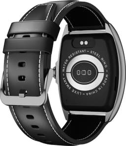 WizBay Premium Select® 2D Curved 1.77inch IPS Screen Elegante Smartwatch Dames Heren AMOLED - Android en iOS - Bluetooth Call - 02 Zuurstof - Dynamic Hartslag & Slaap Monitor - Message - Magnetic Laden - Smartwatches - Zilver Case Zwart Lederen Band — thumbnail 5