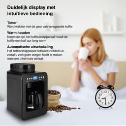 Koffiezetapparaat - Koffiemachine - Filterkoffie - Warmhoudfunctie - Herbruikbaar filter - Zwart — thumbnail 5