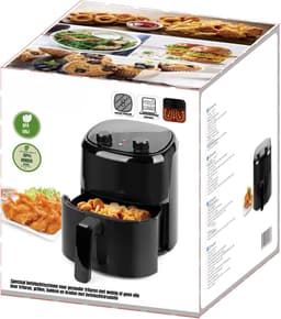MIRA® Mini airfryer - Airfryer - Airfryer klein - Zwart - 23cm x 23cm x 26cm — thumbnail 5