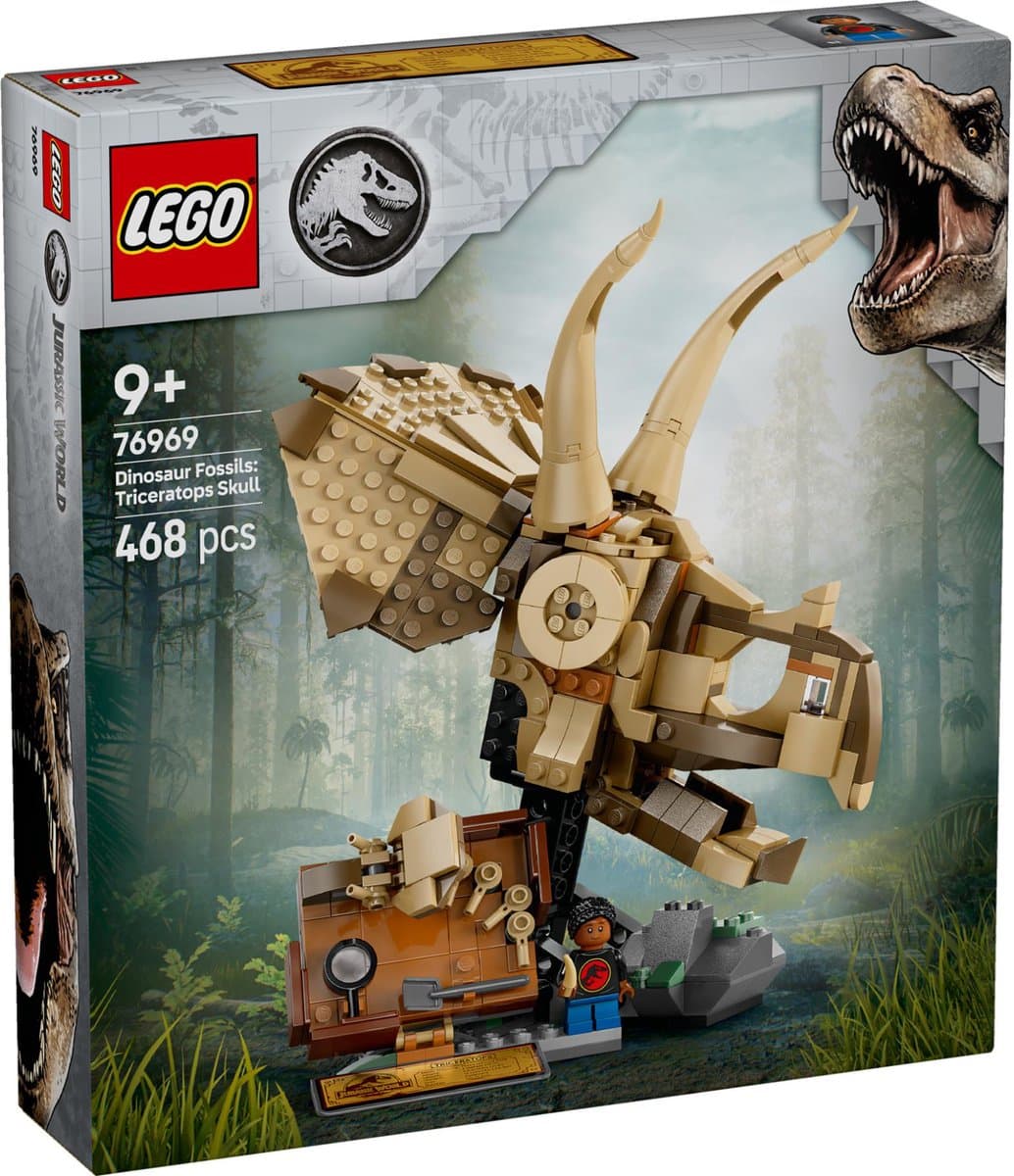 Lego Jurassic World 76969 Dinosaurusfossielen: Triceratops Schedel Bouwstenen — afbeelding 1