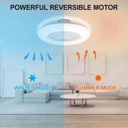 Zwarte Plafondventilator met Dimbare LED Verlichting 80W en Afstandsbediening Ø55 cm — thumbnail 4