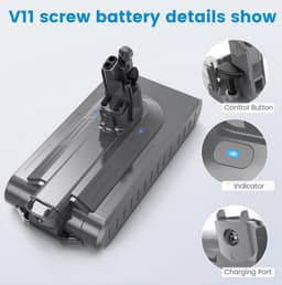 Accu geschikt voor Dyson V11 (SV14) - 'Schroef Type' (Li-ion/4500mAh/25.2V) — thumbnail 4