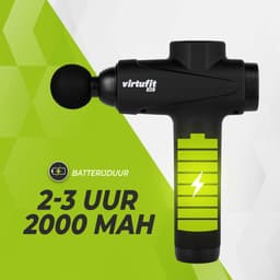 VirtuFit M2 Basic Massage Gun - 6 Opzetstukken - Zwart - Set - LCD Display - 2-3 Uur Batterijduur - Voor Alle Spiergroepen - Massage apparaat - Massagegun - Massage Gun Professioneel — thumbnail 4