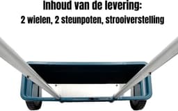 Aurixi® Strooiwagen – Meststofstrooier Met 12 Liter Vulvolume – Meststrooier – Zoutstrooier – Te Gebruiken Voor Gazonmest - Blauw - ‎56cm x 17cm x 22cm — thumbnail 4