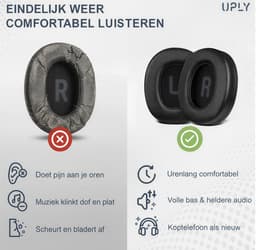 Set Oorkussens voor JBL Koptelefoon - Compatibel met Tune 770NC/770/760NC/T760NC/750BTNC/760BTNC/720BT/720/710BT/700BT/700BTNC/750BT - Kunstleer met Traagschuim — thumbnail 2
