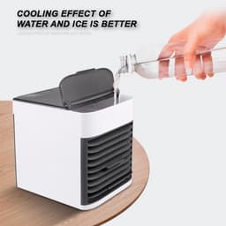 Airco -Mobiele Airco en Luchtkoeler met 6 Snelheden - Premium Mini Cold Air Fan 500ml - Stille Tafelventilator met LED Verlichting en Luchtfilter - Draagbare Luchtkoeler voor Slaapkamer en Kantoor - USB Aircofan — thumbnail 3
