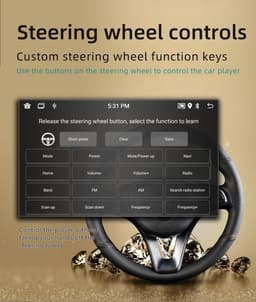 Android 13 autoradio met CarPlay, 2-DIN radio met 7-inch scherm, navigatiesysteem, met Bluetooth/USB/FM/RDS, ondersteuning voor Mirror Link (1+32G) — thumbnail 4