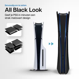 Playstation 5 Pro Faceplates Digital Edition (niet geschikt voor standaard PS5 & PS5 Slim) - Inclusief Mid Skin - Accessoires - Faceplate - Cover - Plate - Skin - Zwart — thumbnail 4