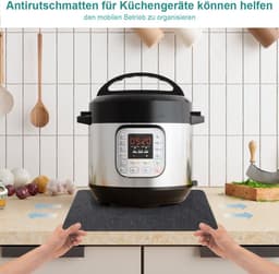 Candala stuks vuurvaste onderlegger, hittebeschermingsmat, hittebeschermingsmat, brandwerende deken voor koffiezetapparaten, magnetrons, broodrooster, luchtfriteuse (30 x 45 cm, zwart) — thumbnail 1