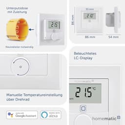 Wandthermostaat Met Schakeluitgang Voor Slimme Vloerverwarming, Wit — thumbnail 5
